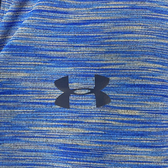 Under Armour Threadborne 1/4 Zip Shirt Blue Tan Mens XL Heatgear - Picture 3 of 9